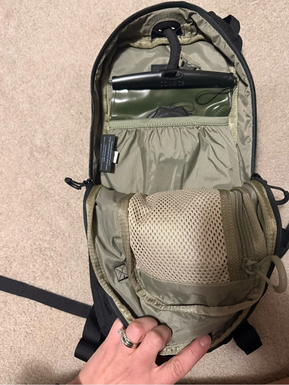 Sleek Black Tactical Backpack with bladder by Eberlestock